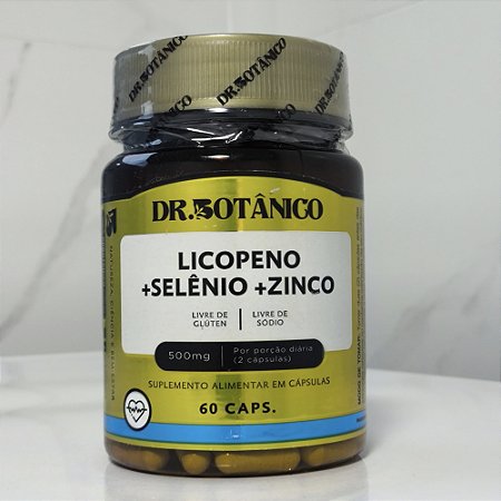 Licopeno + Selênio + Zinco 500mg 60 Caps - Dr. Botânico