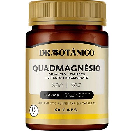 Quadmagnésio (Dimalato + Taurato + Citrato + Bisglicinato) 60 Caps