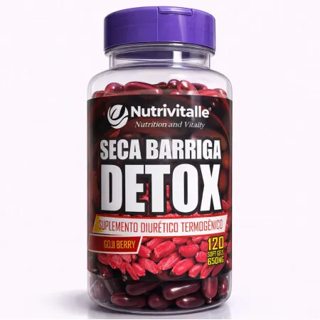 Seca Barriga Detox Goji Berry 120 Cápsulas - Nutrivalle