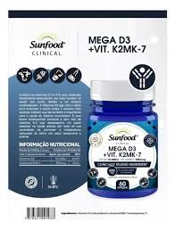 Mega D3 + Vit. K2 MK-7 60 Caps - Sunfood