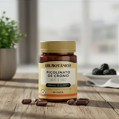 Picolinato de Cromo 250mcg 60 Caps - Dr. Botânico