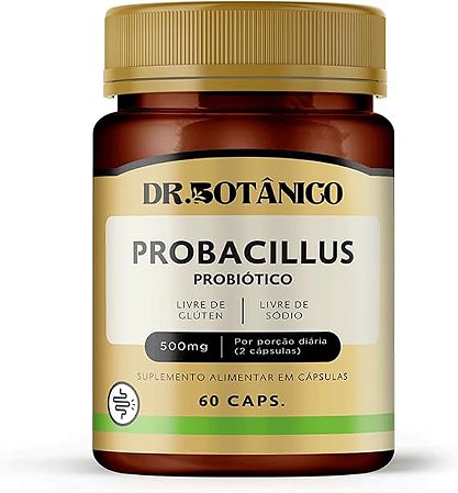 PROBACILLUS (PROBIOTICO+PREBIOTICO) 500MG 60 CAPS - Dr Botânico