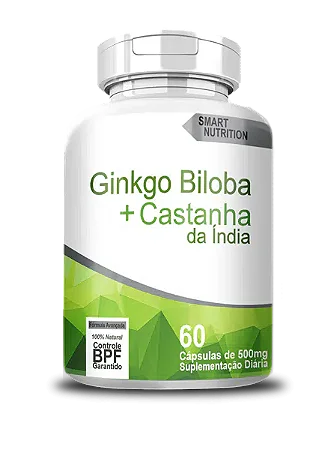 Ginkgo Biloba + Castanha da Índia 500mg 60caps - 4 Elementos