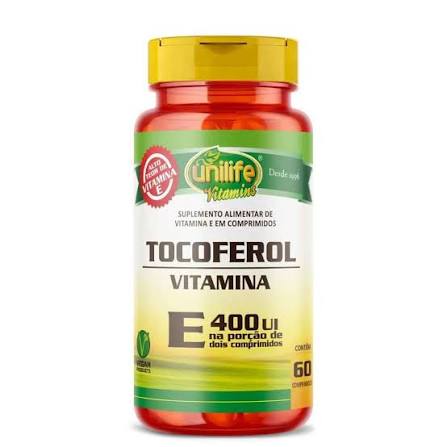 Vitamina E Tocoferol 400UI 1000mg 60 cápsulas - Unilife