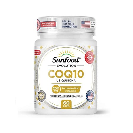 Coq10 Ubiquinona 200mg 60Caps Sunfood Evolution