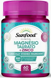 MAGNESIO TAURATO + ZINCO 800MG 60 CAPS SUNFOOD