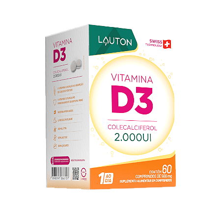 Vitamina D3 2000UI Clinical Series 60 comprimidos - Lauton