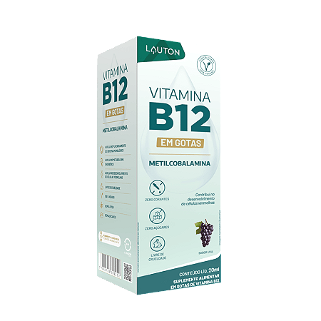 Vitamina B12 Gotas Sabor Uva 9,94mcg 20ml (Clinical Series) - Lauton