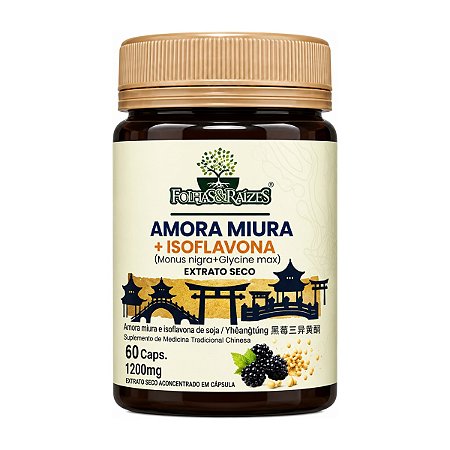 Amora Miura + Isoflavona 1200mg 60 cápsulas - Folhas e Raízes