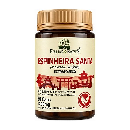 Espinheira Santa Extrato Seco 1200mg 60 cápsulas - Folhas e Raízes
