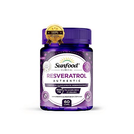Resveratrol Authentic 1000mg 60 Caps - Sunfood