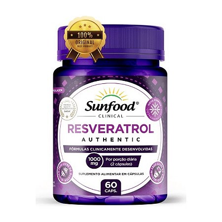 Resveratrol Authentic 1000mg 60 cápsulas - Sunfood