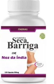 SECA BARRIGA CHA C/ NOZ DA INDIA 120 CAPS 500 MG