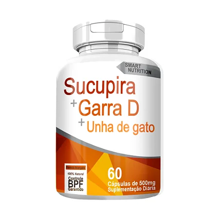 Sucupira + Unha de Gato + Garra do Diabo 60 Caps - 4 Elementos