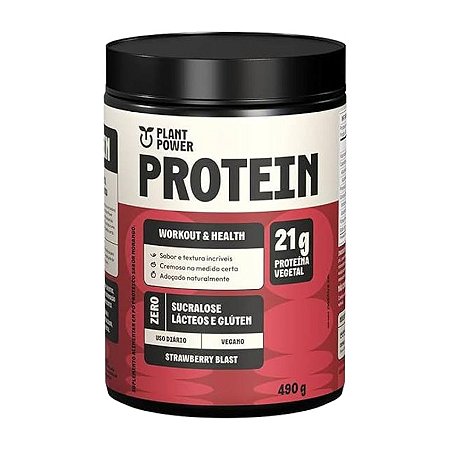 Proteína Vegetal Morango 490g - Plant Power