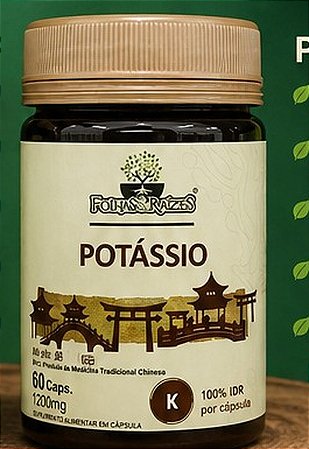 Potássio 1200mg 60 cápsulas - Folhas e Raízes