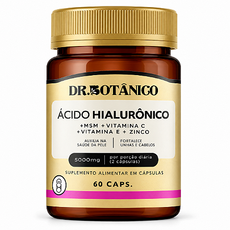 Ácido Hialurônico + Colágeno Tipo 2 1000mg 60 cápsulas - Dr. Botânico