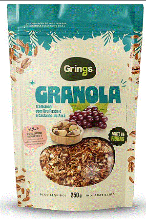 GRANOLA TRADICIONAL 250G GRINGSGRANOLA TRADICIONAL 250G GRINGS