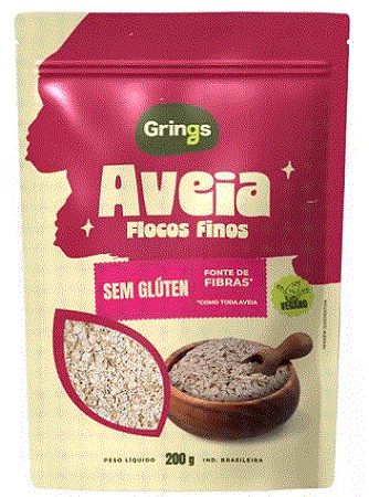 AVEIA FLOCOS FINOS SEM GLUTEN 200G GRINGS