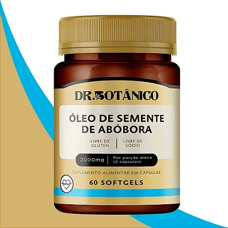 Óleo de Semente de Abóbora 2000mg 60 Softgels - Dr. Botânico