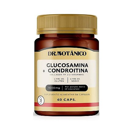 Glucosamina + Condroitina + Colágeno Tipo 2 60 cápsulas - Dr. Botânico