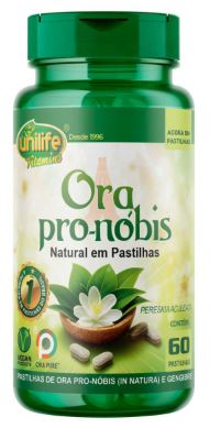 PASTILHA NATURAL DE ORA PRO-NOBIS - 60 PASTILHAS - UNILIFE