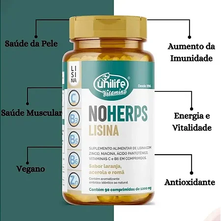NOHERPS LISINA - Unilife 90 comprimidos