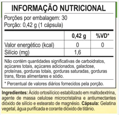 Silicio Organico Siliciumax 420mg 30caps - Unilife 4510