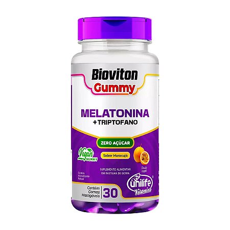 Melatonina com Triptofano 30 gomas - Unilife