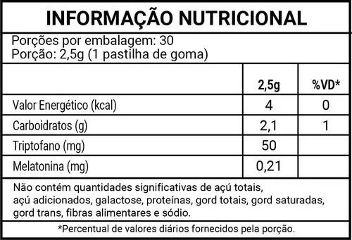 Melatonina com Triptofano 30 Gomas Unilife