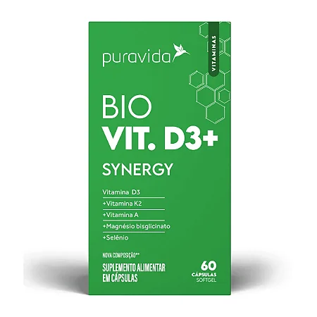 Bio Vit D3+ Synergy 60 cápsulas - Puravida