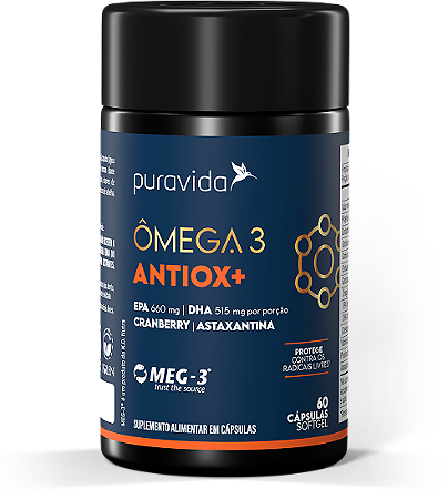 Ômega 3 Antiox+ 60 Cápsulas - Puravida