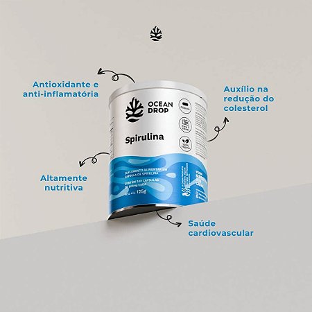 Spirulina 500mg 240 cápsulas - Ocean Drop