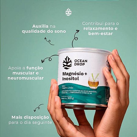 Magnésio com Inositol Capim Limão 300g - Ocean Drop