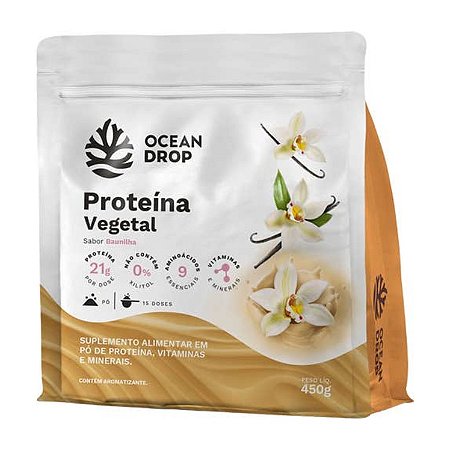 Proteína Vegetal Baunilha 450g - Ocean Drop