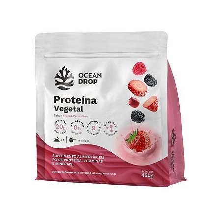 Proteína Vegetal Frutas Vermelhas 450g - Ocean Drop
