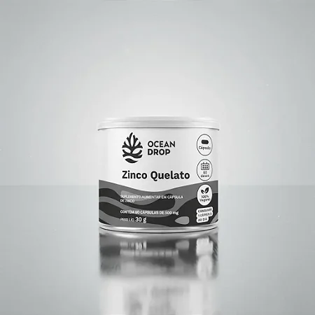 Zinco Quelato 500mg 60 cápsulas - Ocean Drop