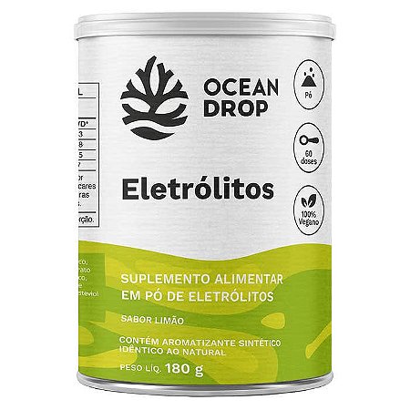 Eletrólitos em Pó Limão 60 Doses 180g - Ocean Drop