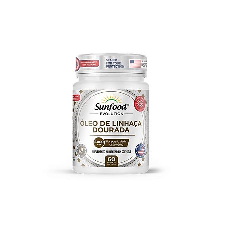 Óleo de Linhaça Dourada 2000mg 60 softgels - Sunfood Evolution