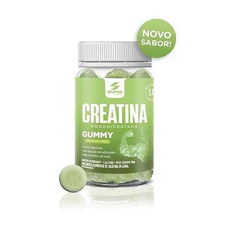 Super Gummy Creatina Uva Verde 60 Gomas 210g - Super Nutrition
