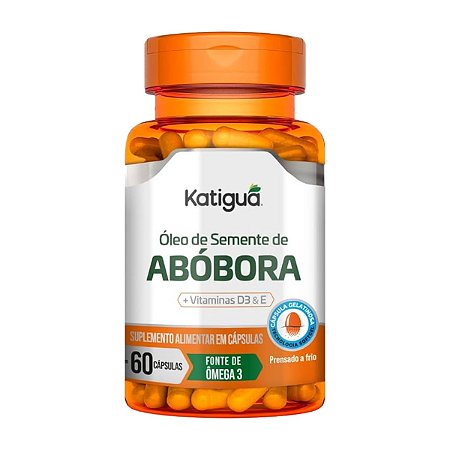 Óleo de Semente de Abóbora + Vitamina E 500mg 60 cápsulas - Katiguá