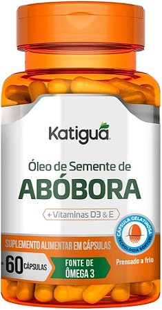Óleo de Semente de Abóbora + Vitamina E 500mg 60 cápsulas - Katiguá