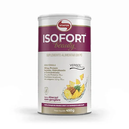 Isofort Beauty Abacaxi com Gengibre 450g - Vitafor