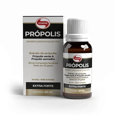 Extrato de Própolis Verde e Vermelho Extra Forte 20ml - Vitafor