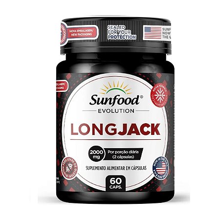 Long Jack 2000mg 60 cápsulas - Sunfood Evolution