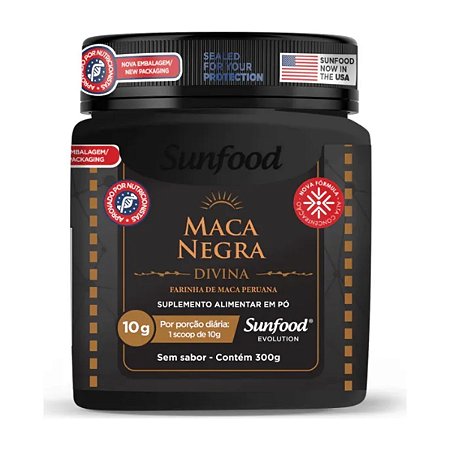 Maca Negra Divina em Pó 300g - Sunfood Evolution