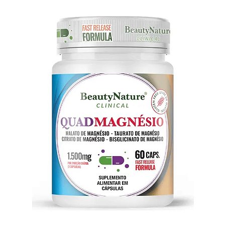 QuadMagnésio 1500mg 60 cápsulas - Beauty Nature