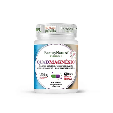 QuadMagnésio 1500mg 60 cápsulas - Beauty Nature