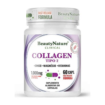 Colágeno Tipo 2 1000mg 60 cápsulas - Beauty Nature