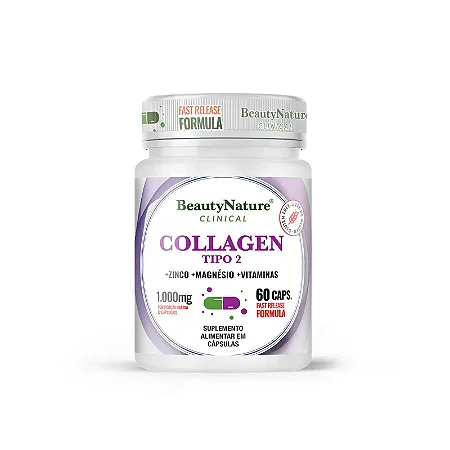 Collagen Tipo 2 1500mg 60 cápsulas - Beauty Nature